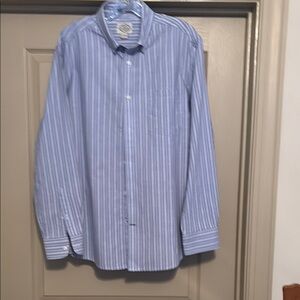 St. John's Bay Blue and White Casual Button Down Shirt